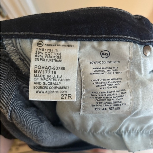 👖 AG Adriano Goldschmied The Abbey Super Skinny Jeans – Dark Wash – Size 27R - Picture 7 of 7